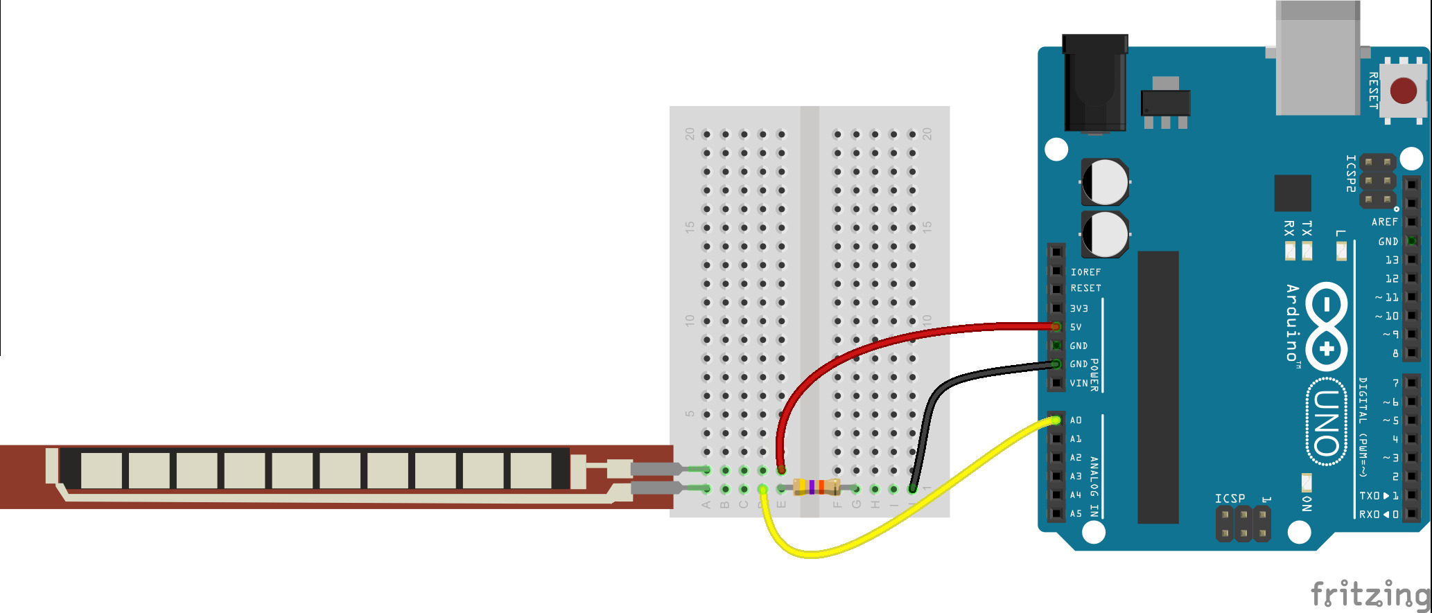 arduino sensor de flexión