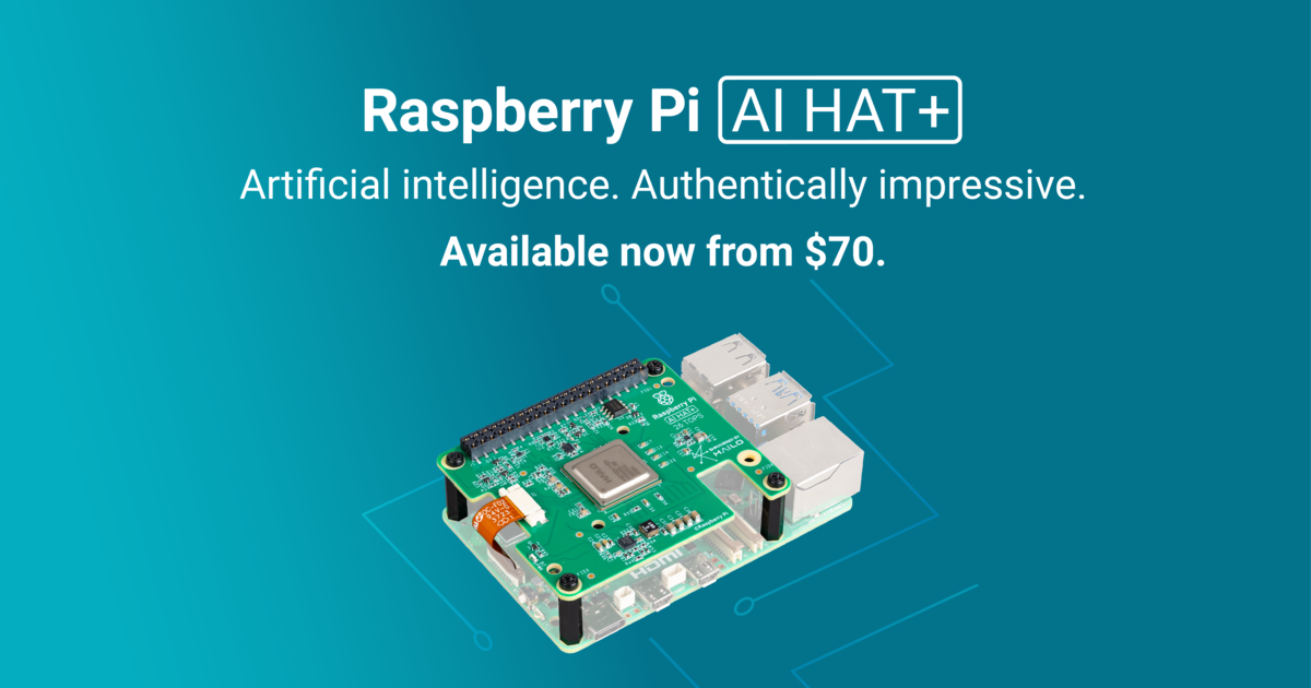 Módulo AI HAT sobre Raspberry Pi