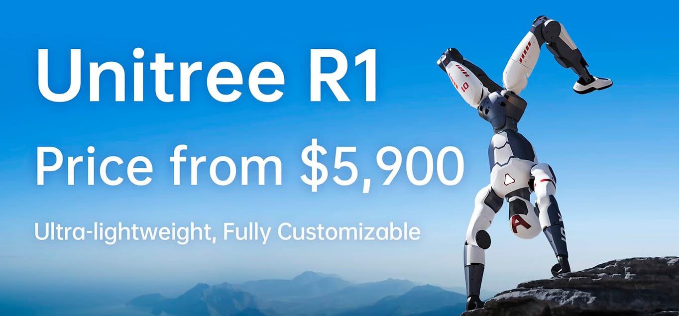 Robot humanoide personalizable Unitree R1, frontal