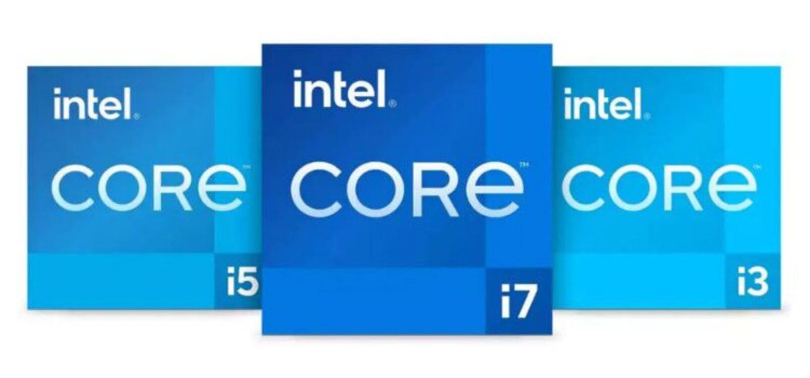 Varias CPU Intel Core i3 i5 i7 i9 sobre mesa