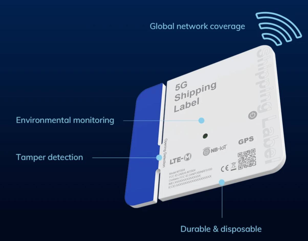 Etiqueta 5G para seguimiento logístico