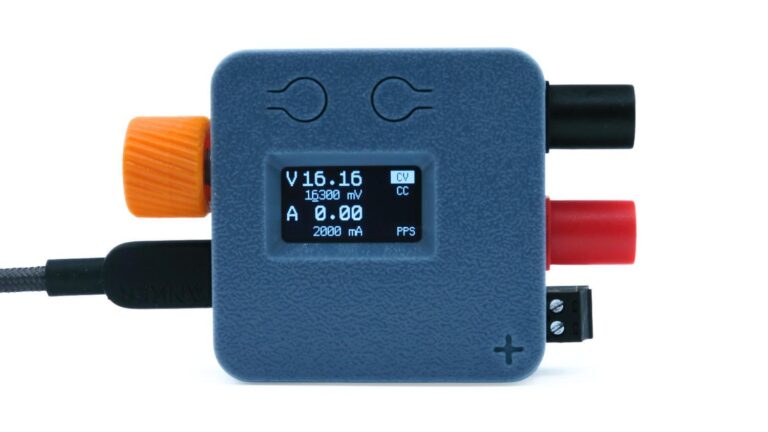 características de la fuente de alimentación programable PocketPD