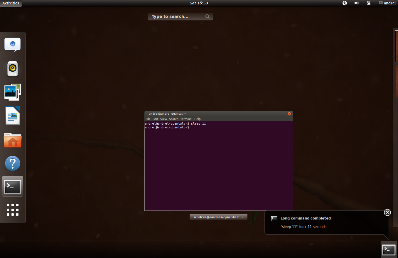Notificaciones de terminal en Linux