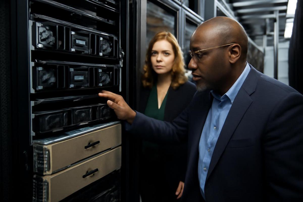 Centro de datos con servidores para IA