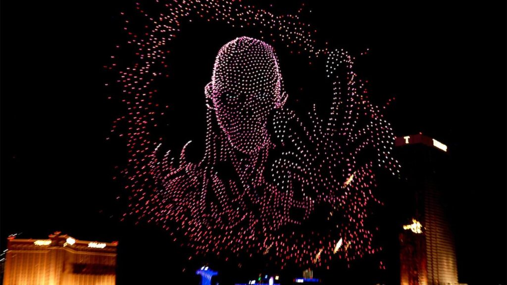 espectáculo de drones de 'Stranger Things' en Las Vegas