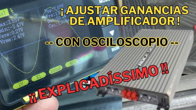prueba de amplificador de audio con osciloscopio