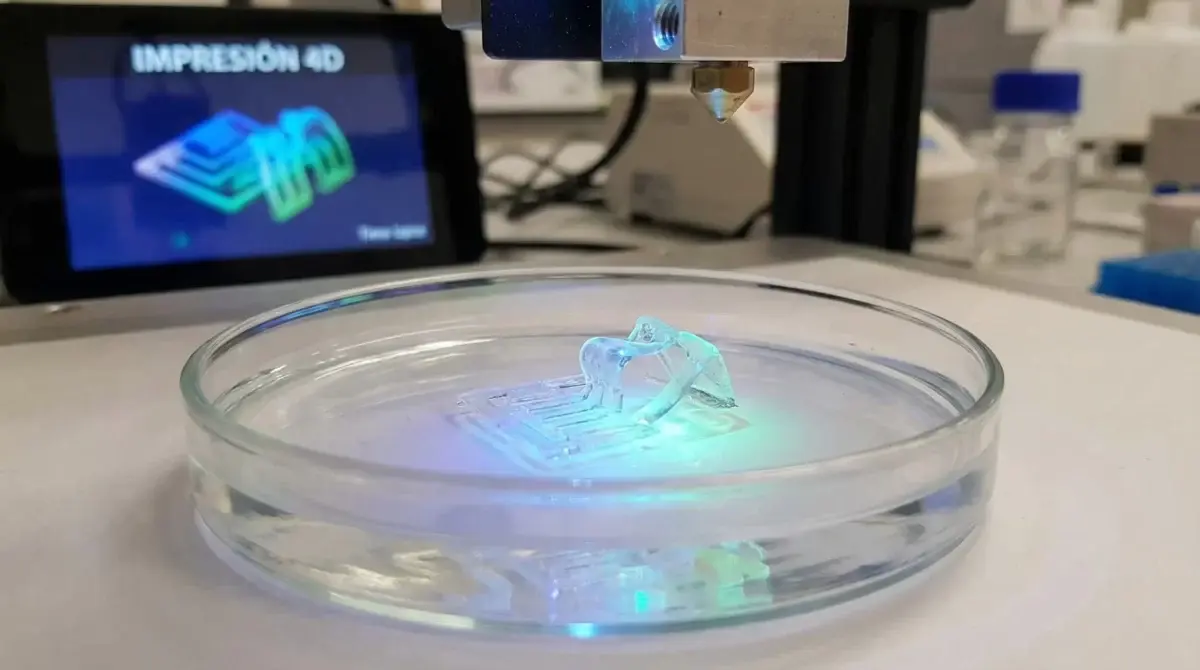 Robot blando con impresion 4D y azufre Robot blando con impresion 4D y azufre