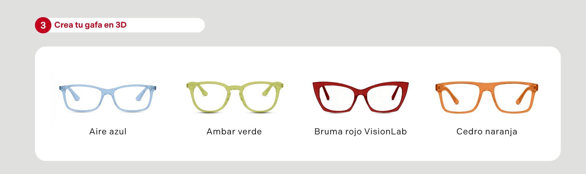 Monturas de gafas impresas en 3D Detalle de monturas impresas en 3D