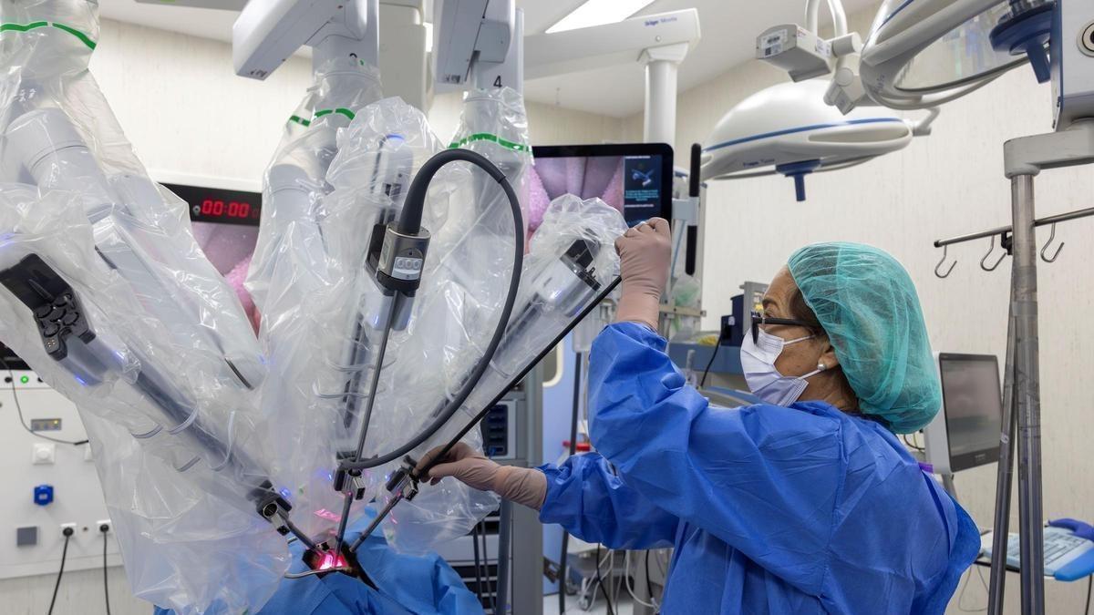 Microcirugía asistida por robot Detalle de instrumental robótico minucioso