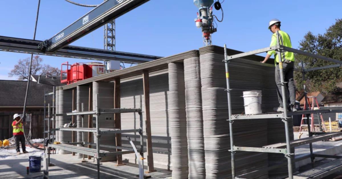Maquinaria de impresión 3D para construcción Proceso de impresión 3D de hormigón en edificios