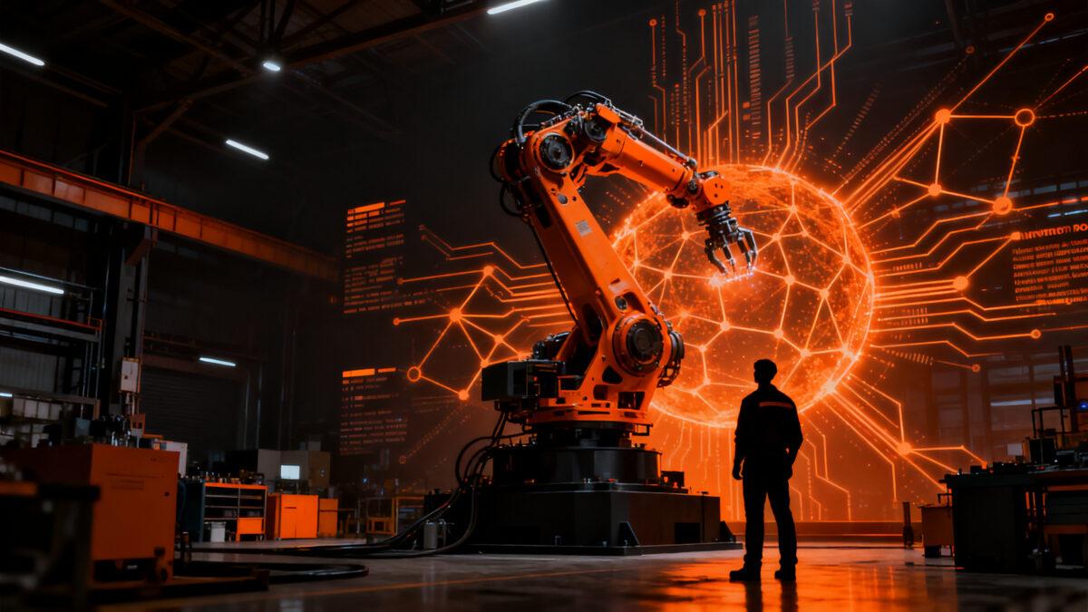 Ronda Serie A de robótica de Theker Robots inteligentes de Theker en entorno industrial
