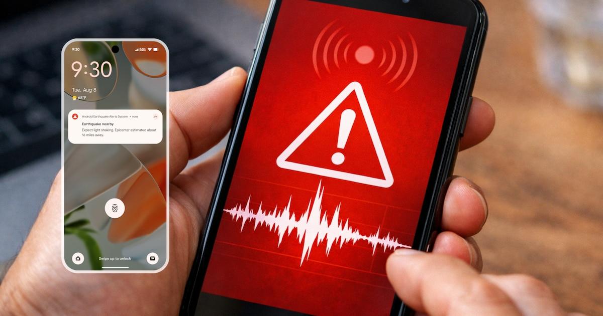Tipos de aviso Android Notificaciones de terremoto en pantalla
