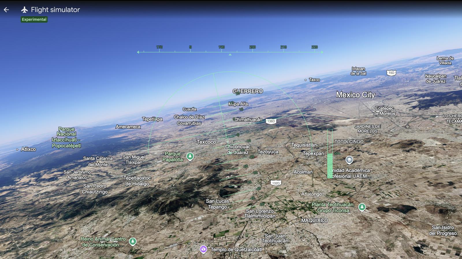 Simulación de vuelo gratuita Paisajes 3D Google Earth