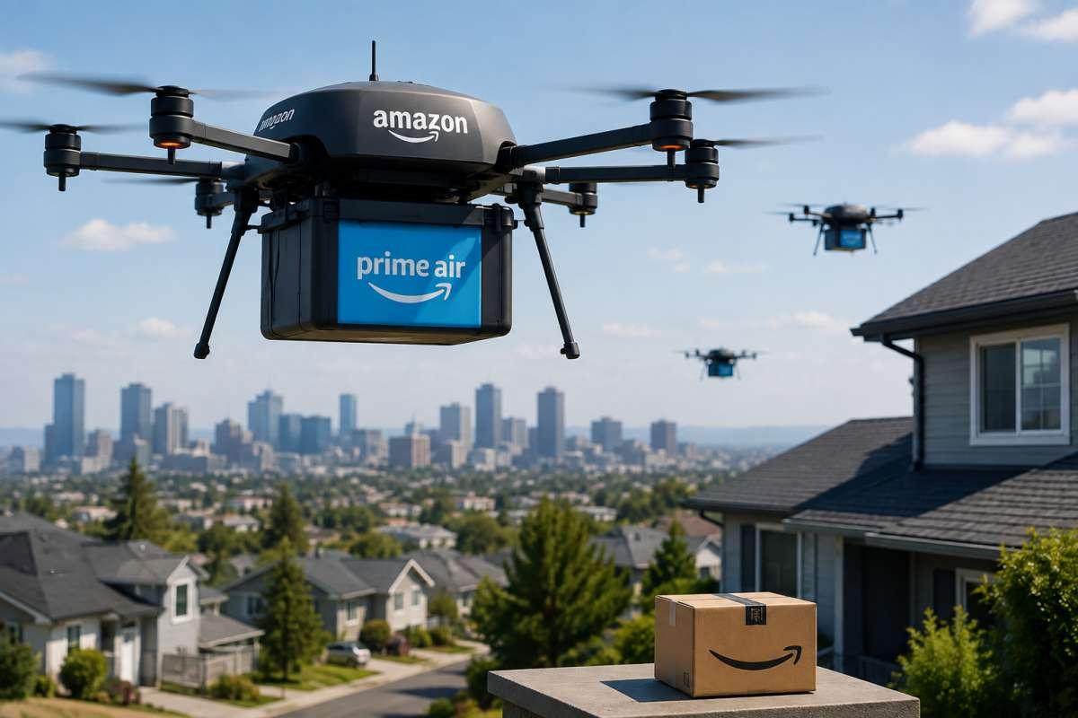 Reparto con drones de Amazon Reparto con drones de Amazon